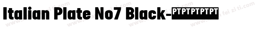 Italian Plate No7 Black字体转换